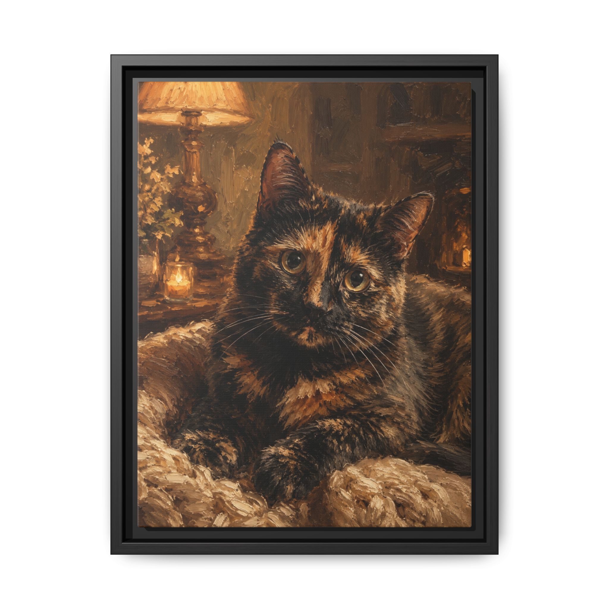Hearthside pet portrait style